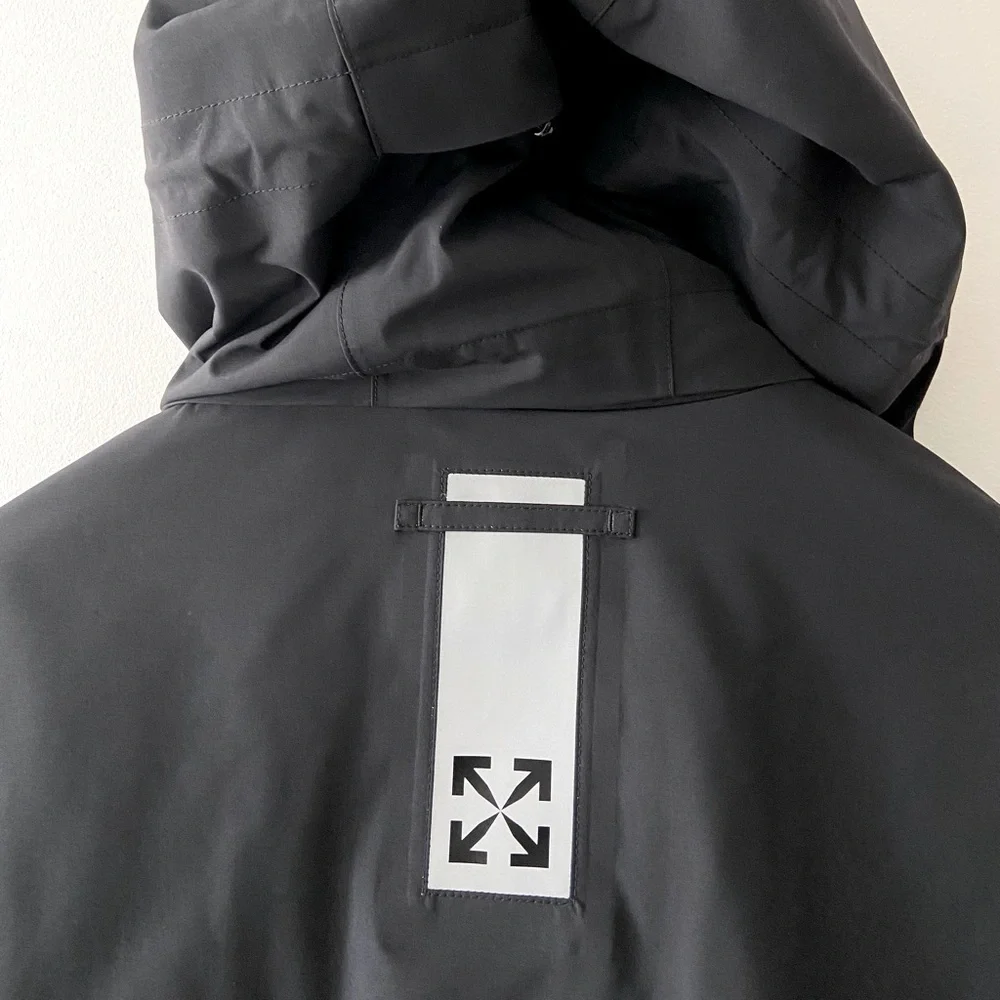 Off-White Equipment Black Technical Shell Jacket Windbreaker Water Repellent L - Picture 13 of 16